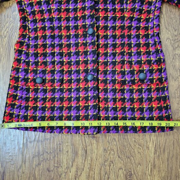 80's Vintage Lady Bowdon Deadstock Wool Tweed Herringbone Blazer Women's Size 10 - Picture 8 of 12